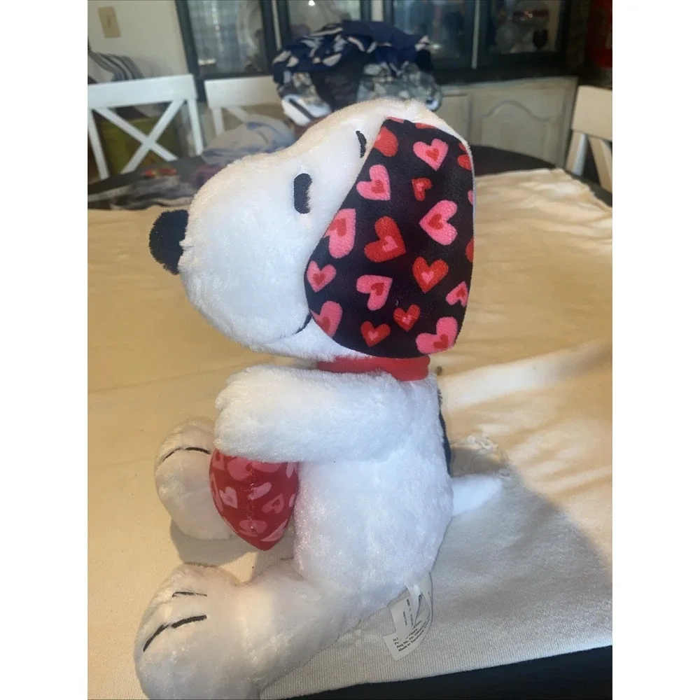 Sitting Snoopy with Heart Plush And‎ Heart Print Ears 12 Inch  Valentine